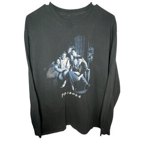 Friends TV Show Graphic Cast Photo Black Long Sleeve T-Shirt